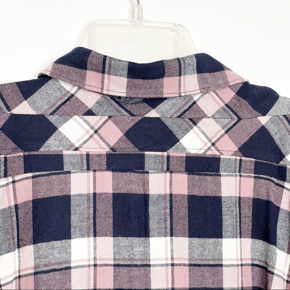 Orvis Black & Pink Plaid Flannel Shirt (M) - Picture 5 of 8